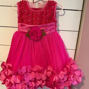 Pink Floral Kids Dress